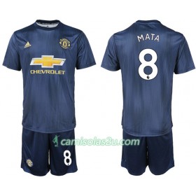 Camisolas de Futebol Manchester United MATA 8 Criança Equipamento 3ª 2018/19 Manga Curta